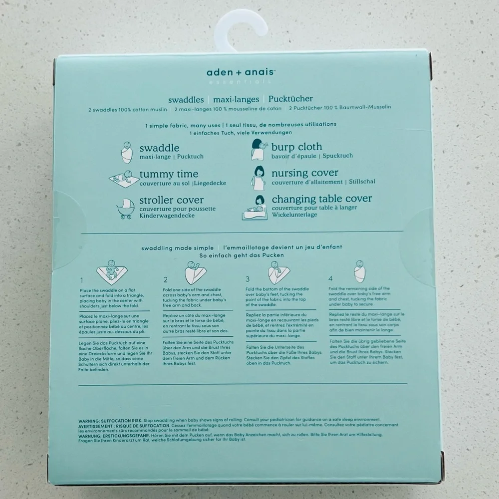 ✨SOLD on another platform 6.26.23 Aden + Anais Swaddles Space Cadet Print NWT - Picture 6 of 7